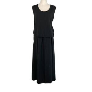 Vintage San Remo Knit Skirt Set Black